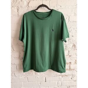 Polo Ralph Lauren Green Short Sleeve T-Shirt Men’s Large Purple Pony Logo